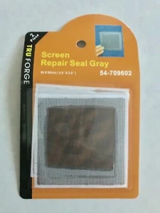 2 Piece Screen Repair Seal Gray_3.5''x3.5'' Self Stick Screen Window Repair Seal - Picture 1 of 1