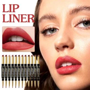 Double in 1 Lasting 2 Durable Long Waterproof Velvet Liner With Lip Lipstick - Picture 1 of 32