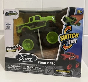 Ford F-150 Spielzeug LKW Friktionsbetrieben Monster Maniacs mit Rampe 2015 gelb NEU - Bild 1 von 5
