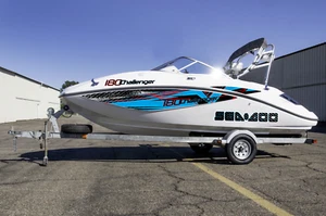 CHALLENGER 180 sticker SEADOO full kit graphic replacement 2005 2010 Neon blue - Picture 1 of 3