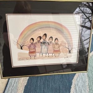 Buckley Moss Lithographie "Rainbow Girls" #430 von 1000. Signiert, nummeriert. 1989 - Bild 1 von 8