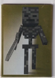 Panini Minecraft Treasure Pegatinas 2021 Núm 145 Wither Esqueleto Oro Holo - Picture 1 of 1