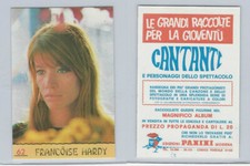 1968 Panini, Cantanti Music Artists Card, #62 Francoise Hardy, ZQL