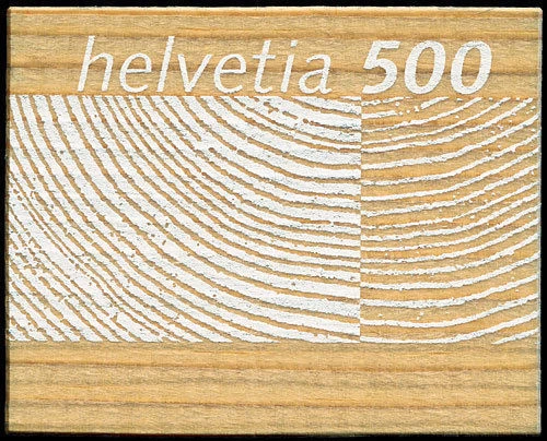 Switzerland - "TIMBER ~ SWISS WOOD INDUSTRY" Special Wooden Stamp 2004 - Image 1 of 4