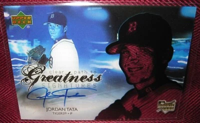 2006 UPPER DECK CLEAR PATH TO GREATNESS AUTOGRAPH #92 JORDAN TATA - Image 1 of 2