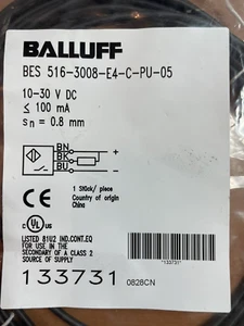 Balluff BES 516-3008-E4-C-PU-05 Inductive Proximity Sensor 10-30V DC - Picture 1 of 5