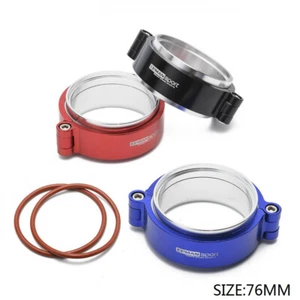 HD Exhaust V-band Clamp w Flange Assembly Anodized Clamp For 3" Turbo Dump Pipe - Picture 1 of 10