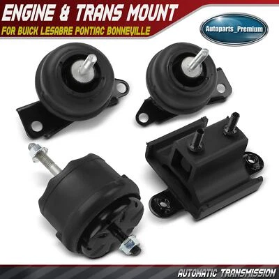 4x Montaje de motor y montaje de transmisión automática para Buick LeSabre Pontiac 00-05 Foto 1 de 4