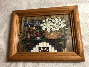 Artist - Laurie Korsgaden - "Country Living" - Wood Framed Art - 5" x 7" Picture - Picture 1 of 6