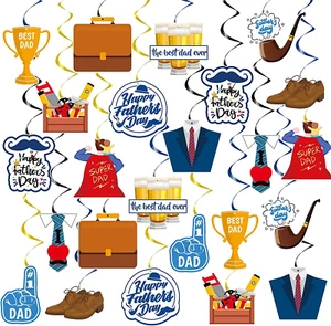 60Pcs Fathers Day Decorations Hanging Swirls, Happy Decorations,... - Picture 1 of 7