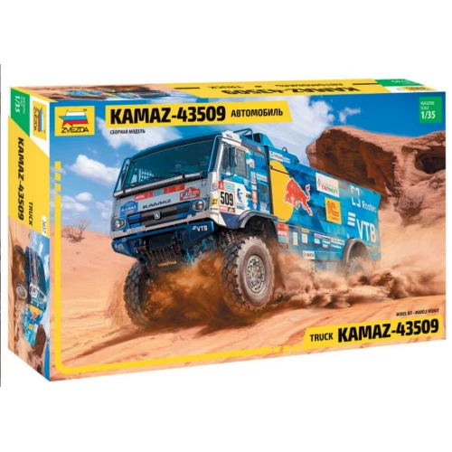 ZVEZDA 1:35 KIT CAMION RALLYE TRUCK  KAMAZ-43509  LUNGHEZZA 21 CM       ART 3657 - Immagine 1 di 1
