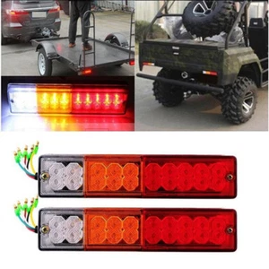 20 LED Tail Light Car Truck Trailer Stop Rear Reverse Turn Indicator LampsWKJ PS - Picture 1 of 9