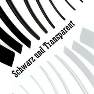 Schrumpfschlauch 2:1 3:1 4:1 - mit / ohne Kleber - Schwarz / Transparent - Bild 1 von 1