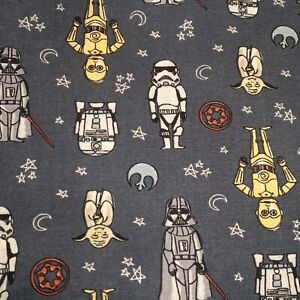 Star Wars C3PO R2D2 Storm Troopers Niebieska tkanina na stepy SW23