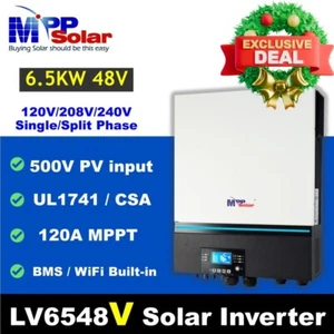 LV6548V 6500w 110v 48v MPP Inversor Solar MPPT Cargador Alto PV 500V UL1741 CSA - Imagen 1 de 13