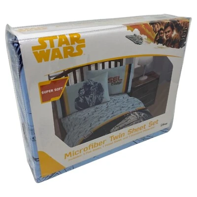 Disney Star Wars Han Solo and Chewbacca Super Soft Microfiber Twin Sheet Set New - Image 1 of 4