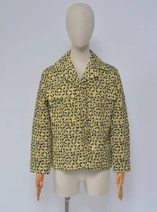 MARNI Luxury Women's Yellow Linen Floral Blazer Jacket Size 42 Made in Portugal - Picture 1 of 13