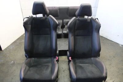 JDM SUBARU BRZ, SCION FRS FRONT REAR SEATS WITH RAILS BLACK LEATHER CLOTH INSERT Foto 1 de 4