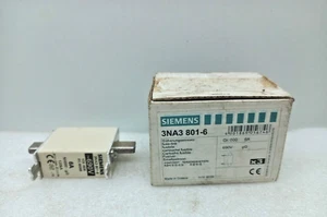 Siemens 3NA3 801-6 Fuse-Link ~690V 6A NH000-gG 120kA 3PCs In Lot - Picture 1 of 8