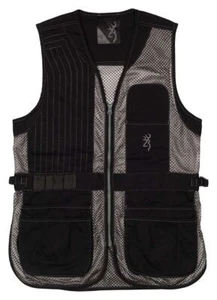 Browning Women's Trapper Creek Shooting Vest-Black/Gray - Picture 1 of 3