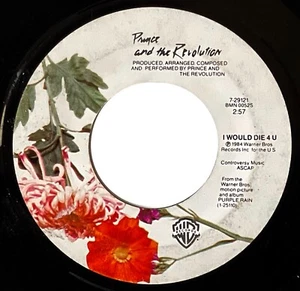 PRINCE *GOOD* 'I WOULD DIE FOR YOU* 1984 US WARNER BROS. STOCK 45 - Bild 1 von 1