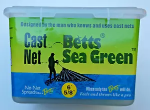 BETTS 6FT SEA GREEN 5/8" MESH PROFESSIONAL SERIES CAST NET - Picture 1 of 2