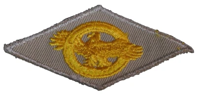 WWII US Army USMC USN USAAF USCG Ruptured Duck Honorable Discharge Khaki Patch - Image 1 of 3