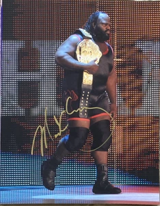 MARK HENRY SIGNED 11X14 PHOTO WWE WORLD CHAMPION AEW - Picture 1 of 1