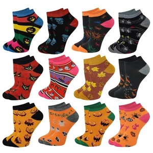 Paquete de 12 pares de calcetines de tobillera de corte bajo coloridos diseño elegante 9-11 - Imagen 1 de 10