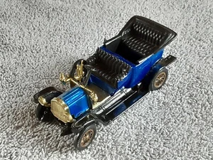 Vtg HTF Blue 1912 Packard Landaulet Hong Kong Miniature Car F-42 Nice 3" Toy - Picture 1 of 12