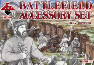 REDBOX 1:72 RB72073 16- 17TH CENTURY BATTLEFIELD ACCESSORY SET (TAN) - Picture 1 of 2