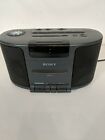 Sony Dream Machine Icf-Cs650 Am/Fm Cassette Clock Radio Tested