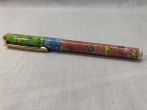 Kappe Schreibstift mit goldfarbener Zierleiste Taschenclip, Weihnachten Süßigkeitenstöcke, Sterne, schwarz 5 mm - Bild 1 von 4