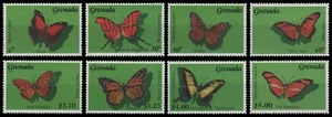 Grenada 1989 - Mi-Nr. 2033-2040 ** - MNH - Schmetterlinge / Butterflies - Bild 1 von 1