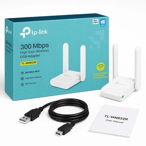 TP-Link TL-WN822N WLAN USB Adapter 300 Mbps | Dual High Power Antenne | - Bild 1 von 7