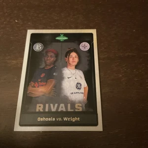 2025 Parkside NWSL Vol 1 Asisat Oshoala VS Arin Wright Rival Insert Card  - Picture 1 of 6
