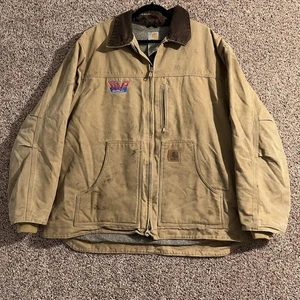 Carhartt Jacket Mens 2XL Brown Sandstone Ridge Coat Sherpa Lined Corduroy C61 - Picture 1 of 11