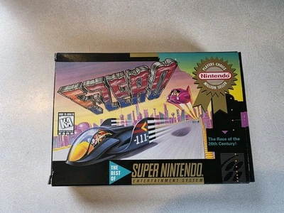 F-Zero (Super Nintendo SNES, 1991) Players Choice CIB Complete Box Manual Insert - Image 1 of 4