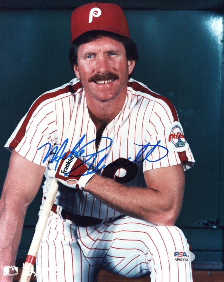 BOLD BEAUTIFUL AUTO! Mike Schmidt Signed Autographed 8x10 Baseball Photo PSA! - Image 1 of 1