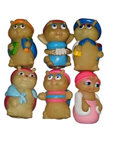 6 Old Playskool Glo Friends Glow Worm Bug Finger Figure Toys 1985 /86 Hasbro - Picture 1 of 2