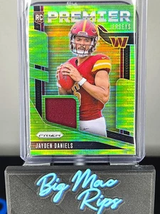2024 Panini Prizm -Premier Jerseys-Jayden Daniels RC-Neon Green Pulsar-#PJ-JDS - Picture 1 of 2