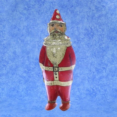 JUGUETE DE HOJALATA DE CUERDA NAVIDEÑA DE SANTA CLAUS de la década de 1930 por Lindstrom ¡Raro! Foto 1 de 3