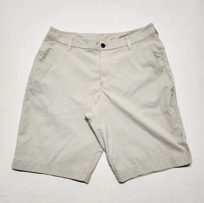 Lululemon Commission 9" Men's Shorts Size 33 Tan Flat Front Above Knee - Image 1 of 4