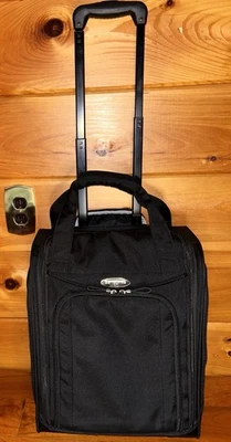 Samsonite X-Tralight Carry-On Luggage Underseat Trolley Roller Bag Black - Image 1 of 4
