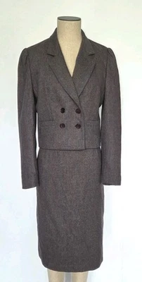 VTG 80s Donnybrook Wool Tweed Skirt Suit Set Sz 9/10 Lined Double Breasted- EXC - Image 1 of 4