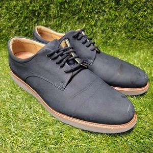 Samuel Hubbard Bucks Blue Nubuck Leather Oxford Vibram Men's Size 14 M - Picture 1 of 23