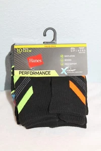 Hanes Performance X-Temp Crew Socks 10-Pack Boys ~ Size S - Picture 1 of 5