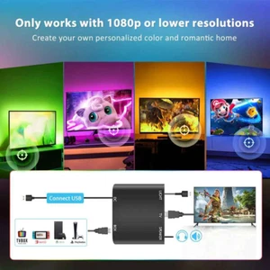 TV LED Backlight Strip – HDMI Sync RGB Lights, USB Powered, Works with Alexa 5m - Picture 1 of 14