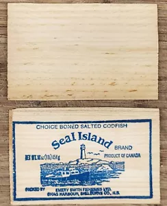 COD Fish Box Lid Only Seal Island Shag Harbour Nova Scotia - Picture 1 of 1