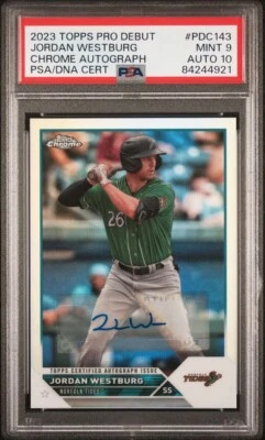 🔥🔥2023 Topps Pro Debut Jordan Westburg Chrome Autograph 5/99 PSA 9/10 pop 1 ⚾️ - Image 1 of 4